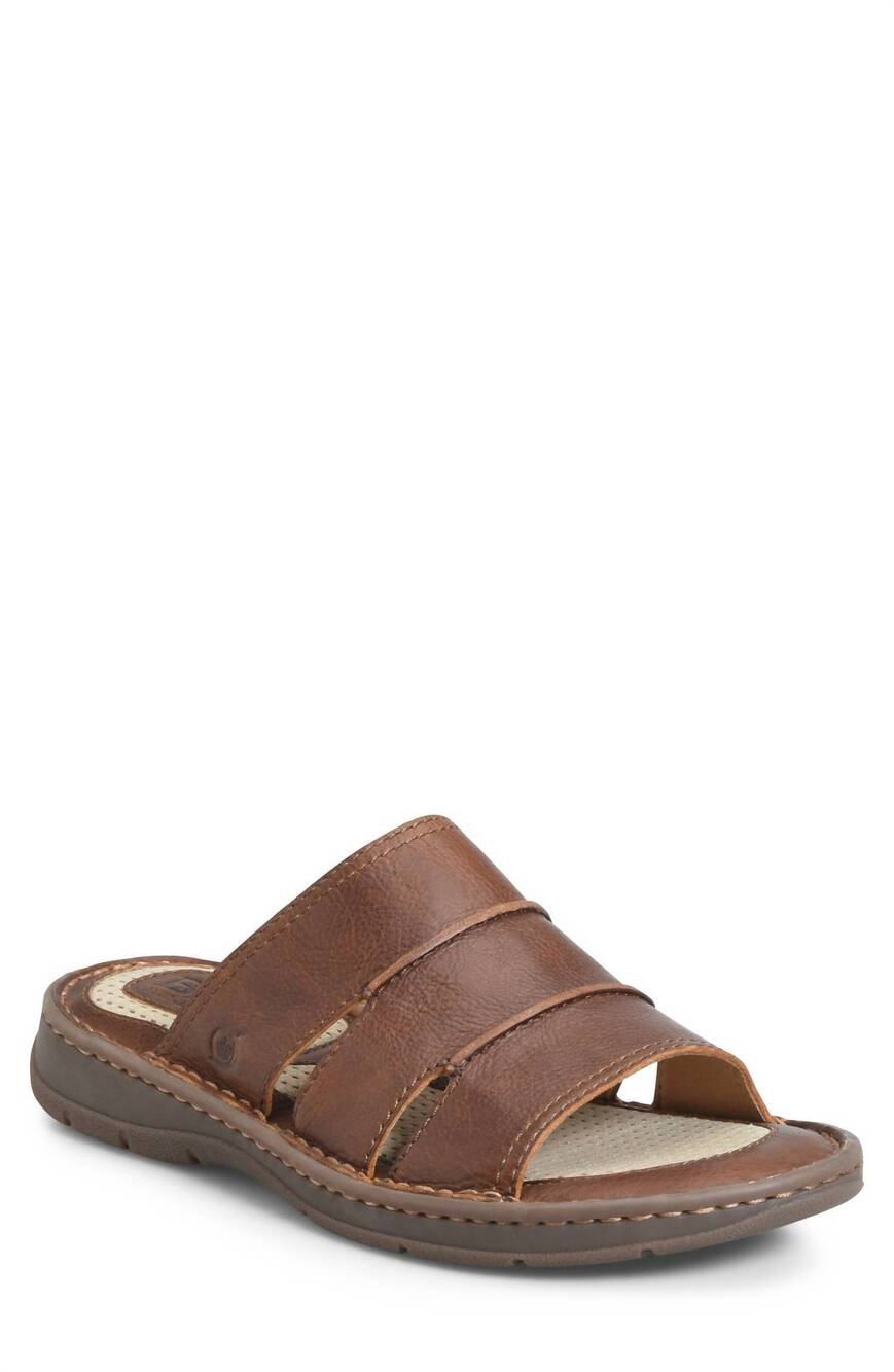 NEW BORN men's weiser slip-on sandals in tan